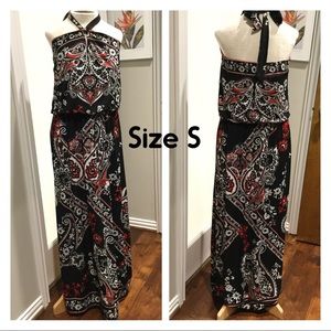 Sleeveless Maxi Halter Dress Size Small